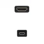 Nano Cable 10.15.3502 Cable Micro HDMI a HDMI Alta Velocidad 1.8m Negro, 4K, 10.2Gbps, Audio 8 Canales, Conectores Dorados